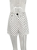 Alba polka dot shirt and shorts set
