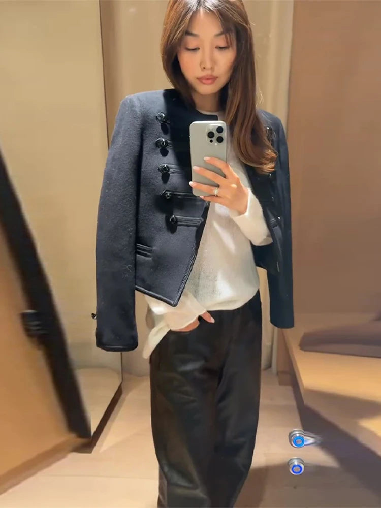 Veste courte à double boutonnage Frida