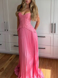 Robe longue corset plissée Aurore