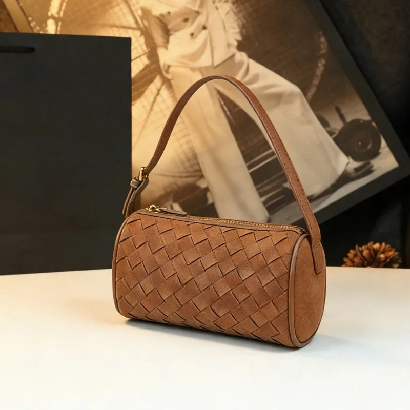 Sac cylindre effet tressé Lilou