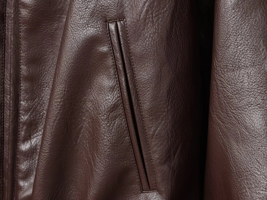 Blouson aviateur à revers effet cuir Ninon