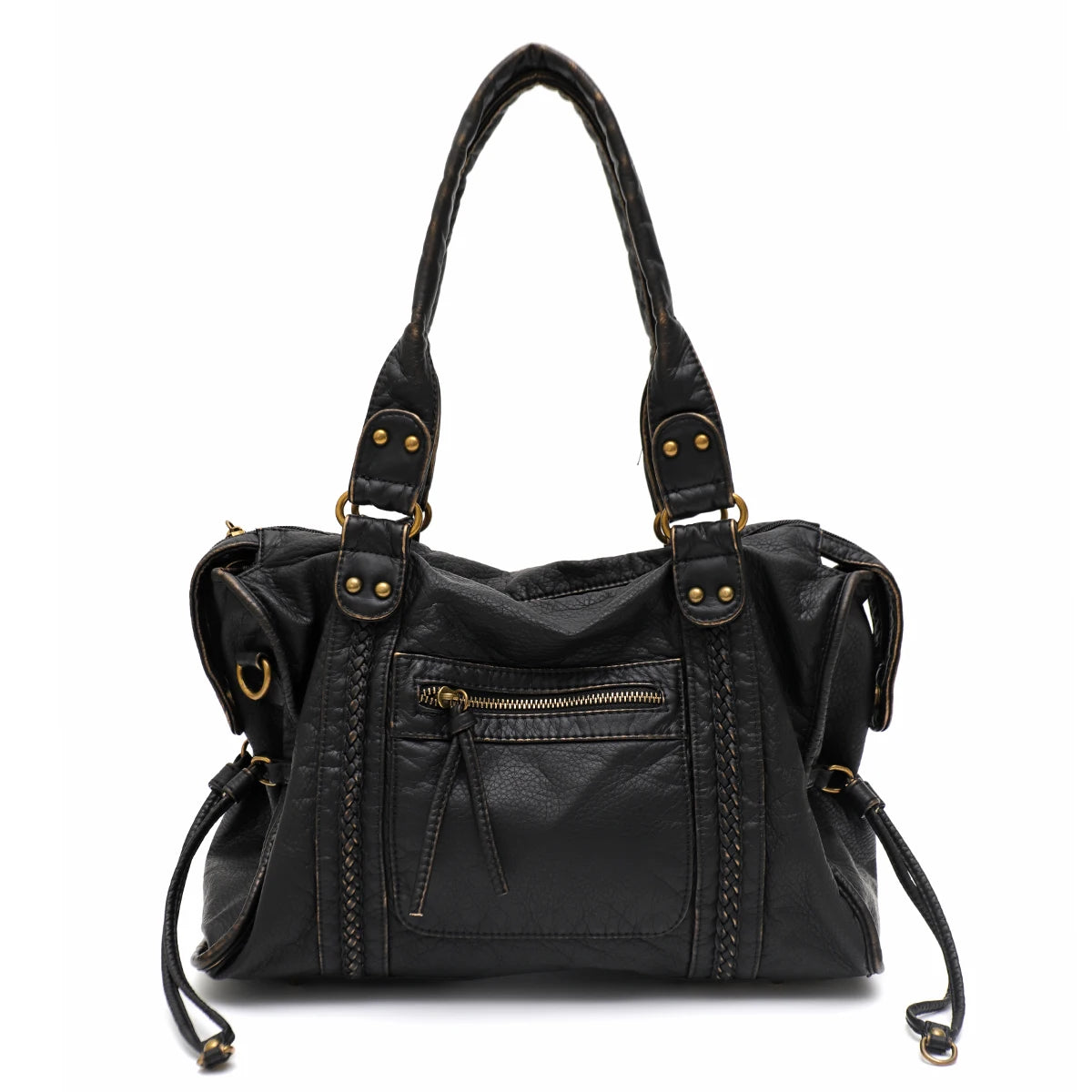 Grand sac vintage effet cuir délavé Annabelle