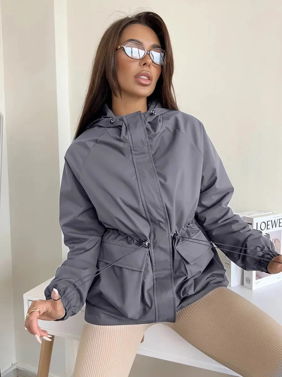 Coupe-vent imperméable à capuche Loane