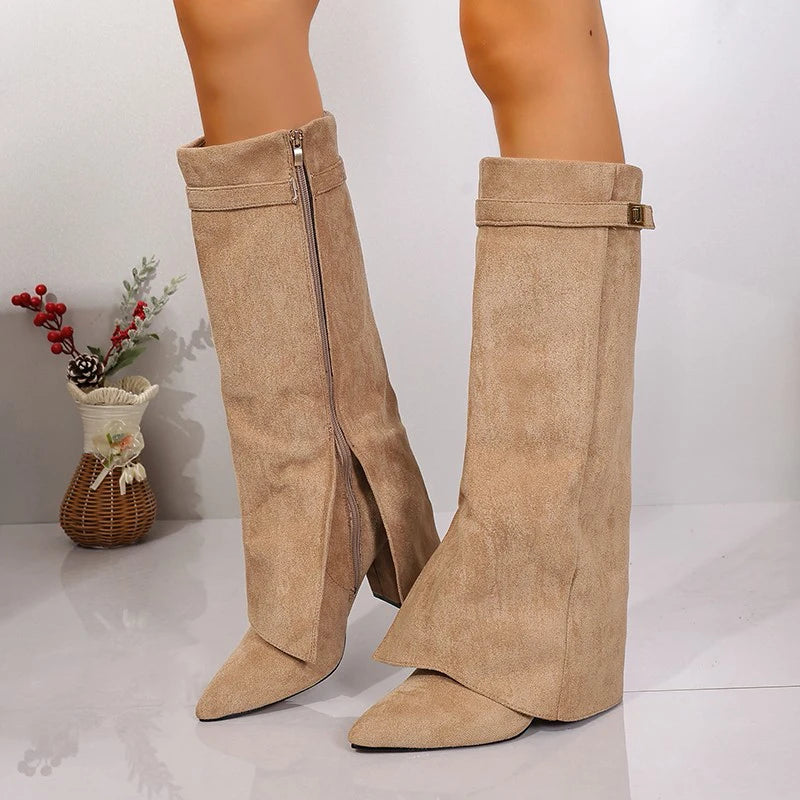Bottes hautes à bout pointu Andréa
