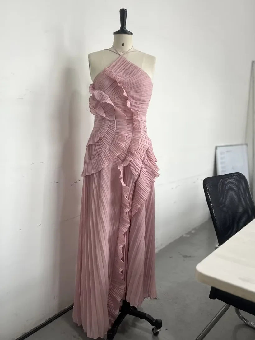 Robe de soirée à volants Inès