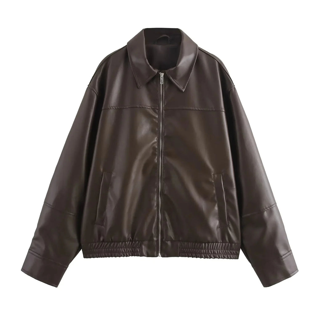 Giacca vintage effetto pelle con inserti Cosette