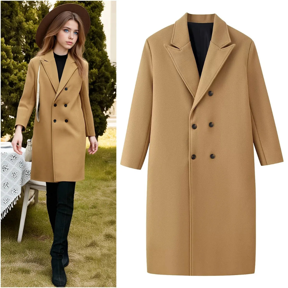 Manteau oversize à revers Manon