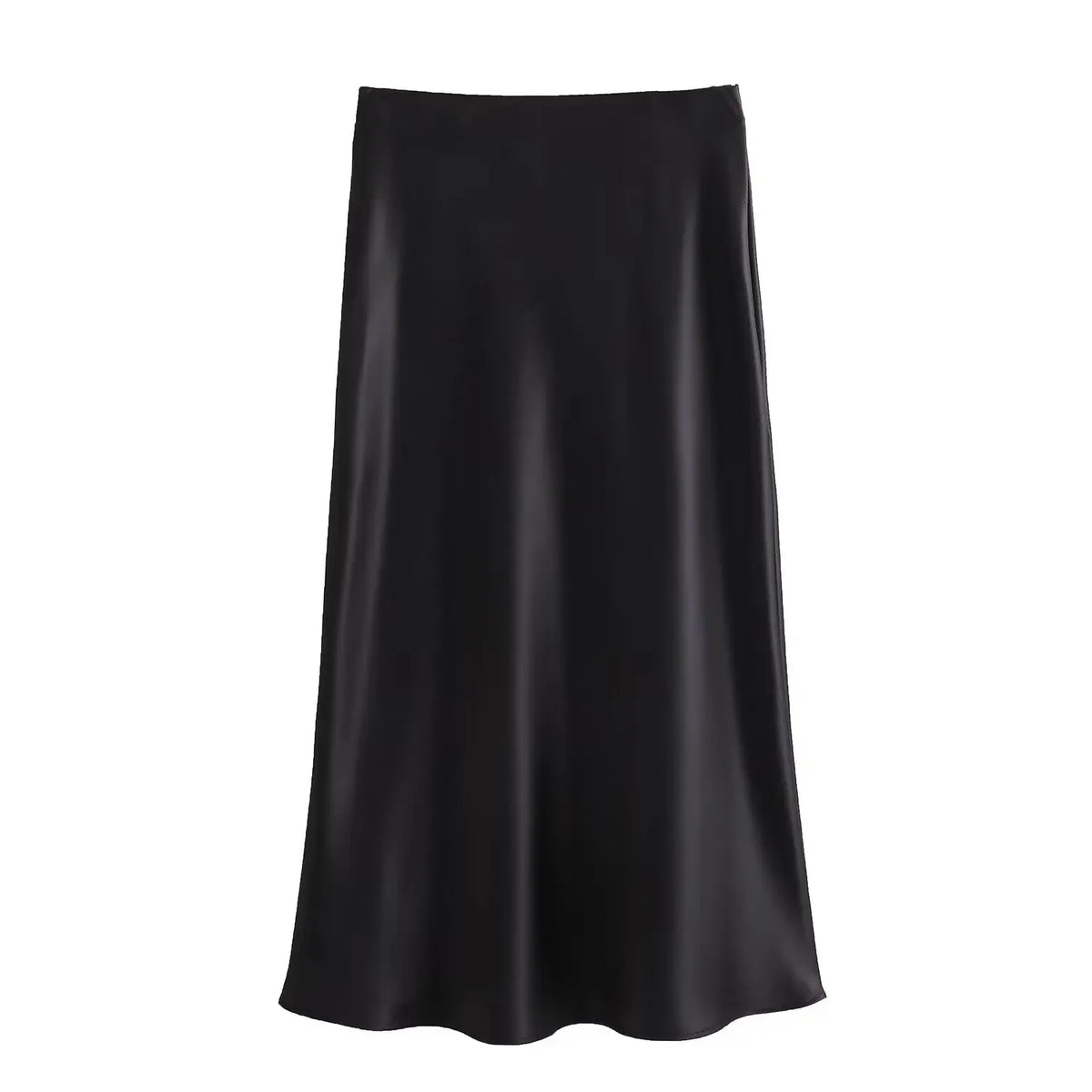 Jupe mi-longue en satin Nicolette