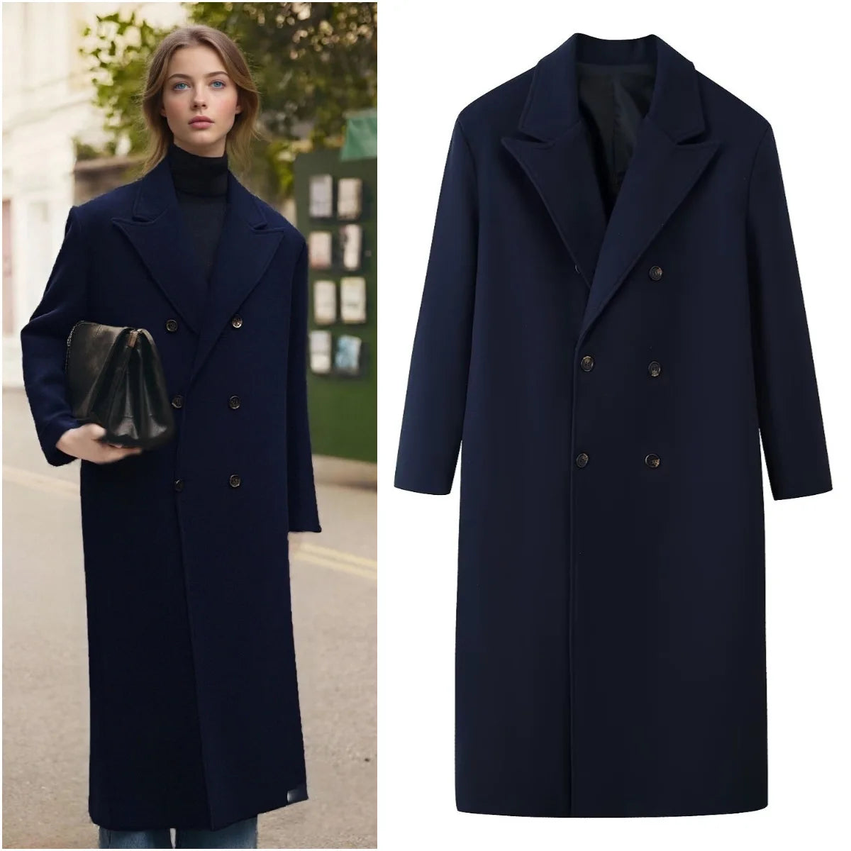 Manteau oversize à revers Manon