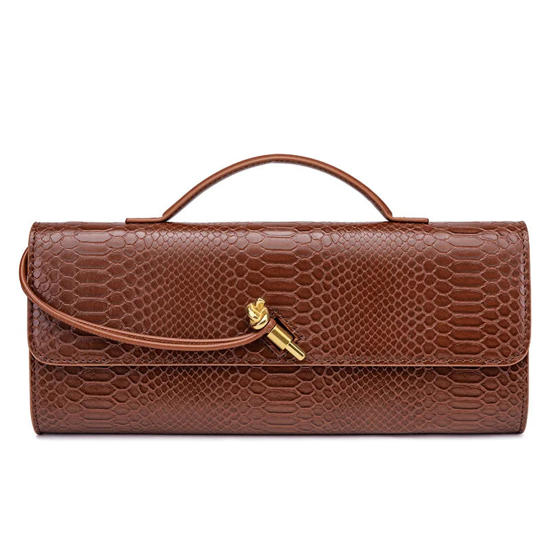 Sac baguette tressé effet serpent Yvette