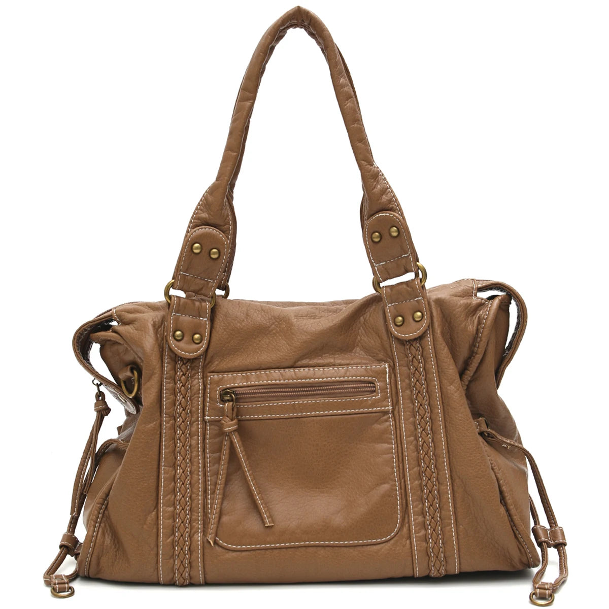 Grand sac vintage effet cuir délavé Annabelle