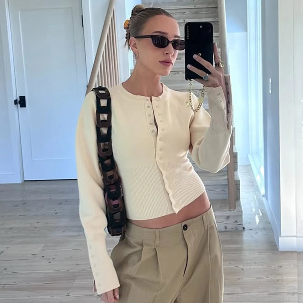 Cardigan abbottonato girocollo Félicité