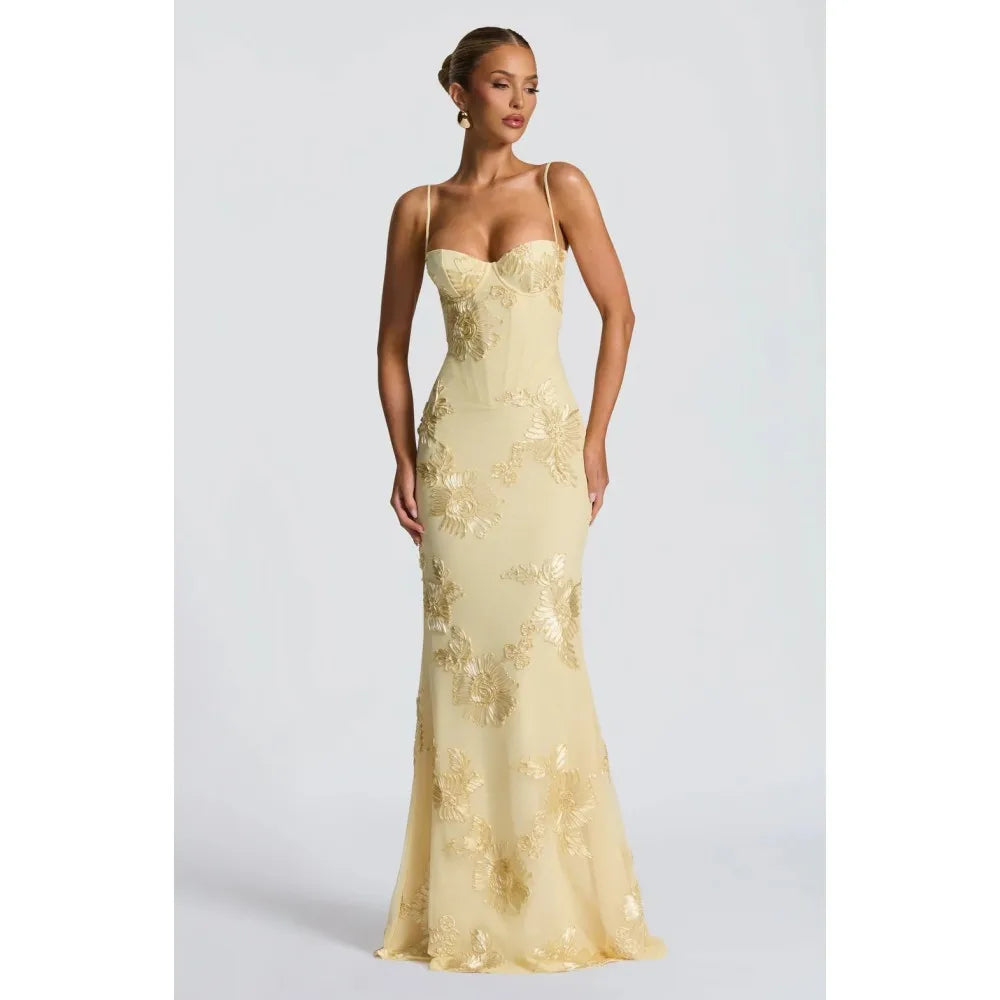 Robe de soirée à fleur Nora