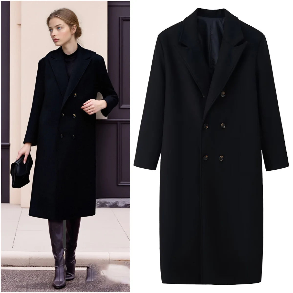 Manteau oversize à revers Manon