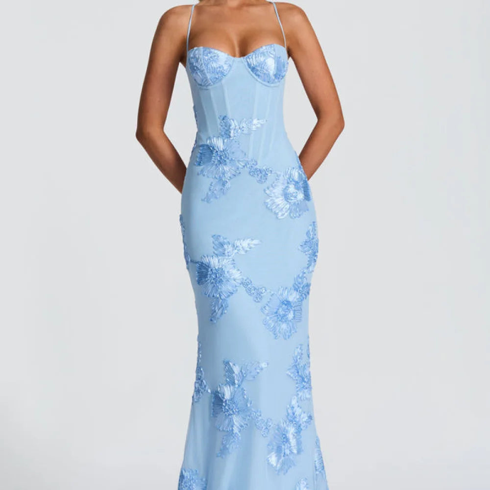 Robe de soirée à fleur Nora