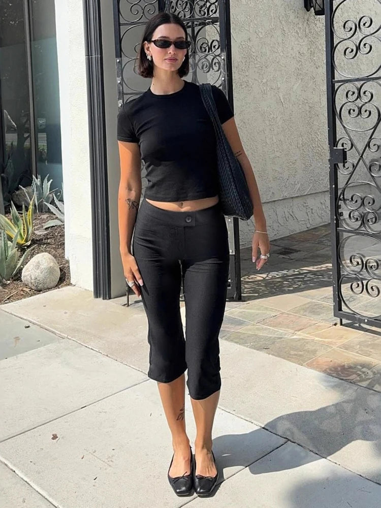 Pantalon court légèrement évasé Léa