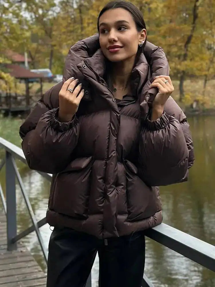 Doudoune ample à capuche Yasmine