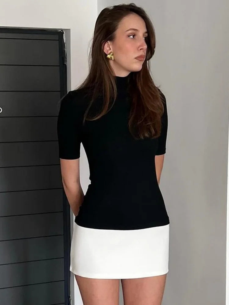 Zweifarbiges Minikleid Olympe