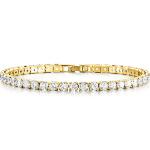 Bracelet tennis doré à zircons Sylvie