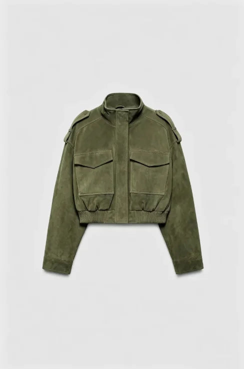 Veste courte effet suède Odette