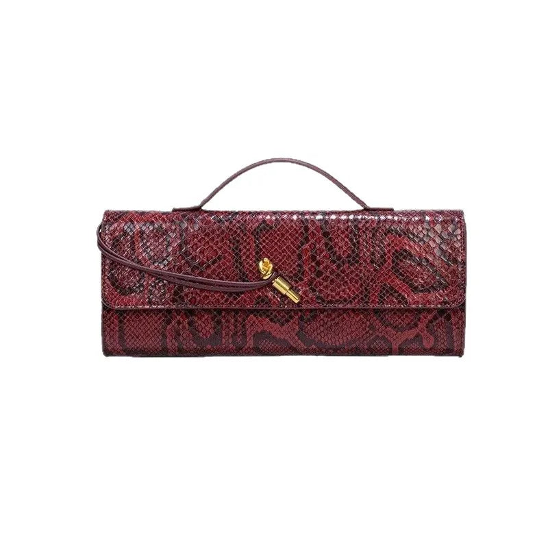 Sac baguette tressé effet serpent Yvette