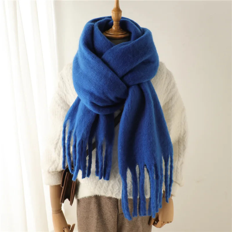Grand foulard doux à franges Nadia