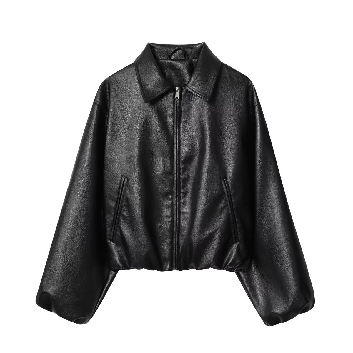 Blouson aviateur à revers effet cuir Ninon