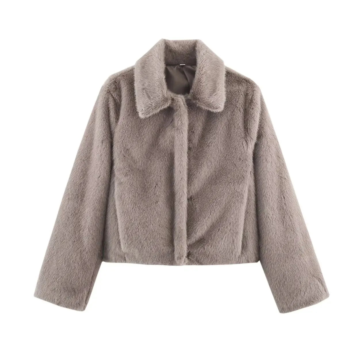 Veste ample à revers boutonnée Blanche