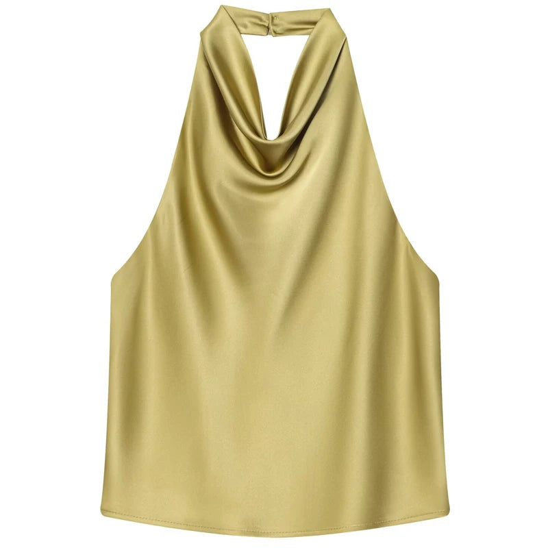 Haut corset en satin dos nu Hortense