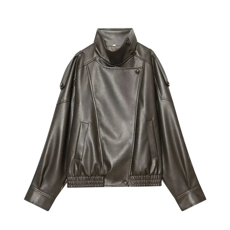 Blouson effet cuir grainé Flavie