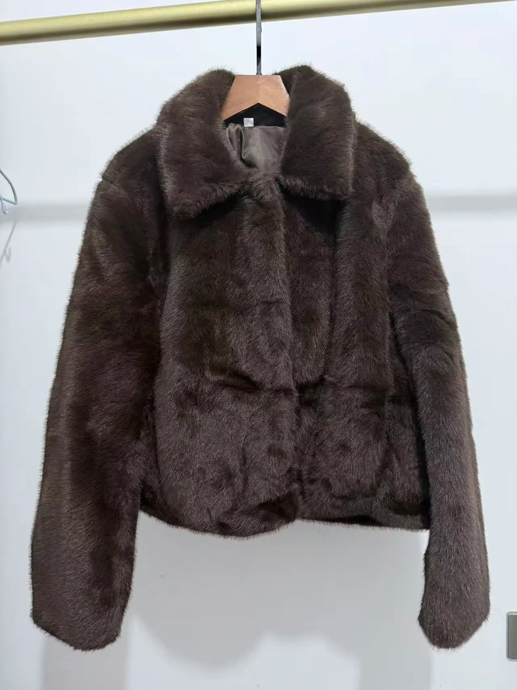 Veste ample à revers boutonnée Blanche
