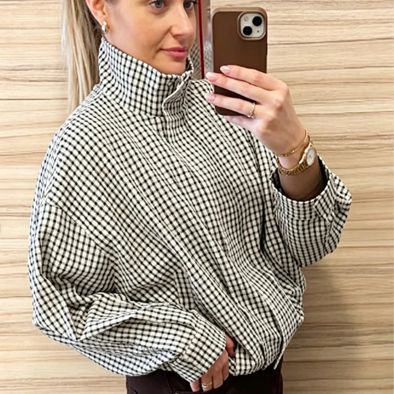 Blouson à carreaux Jeanne