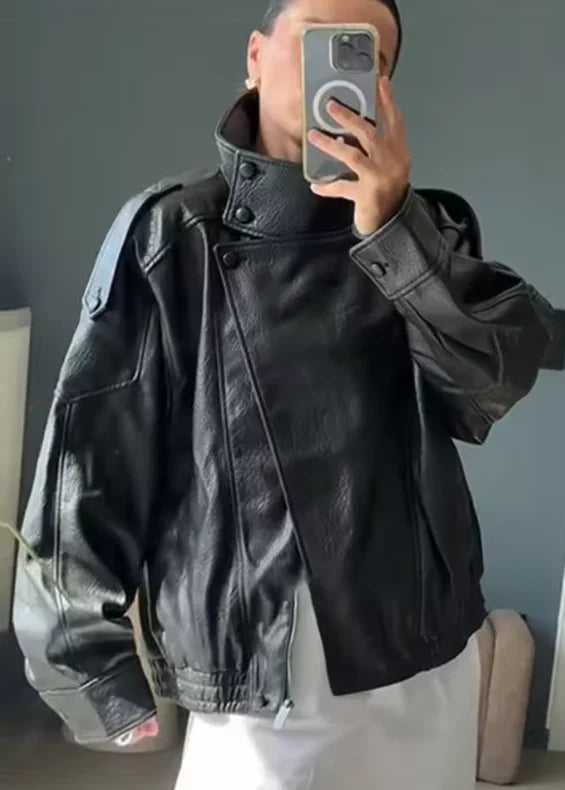 Blouson effet cuir grainé Flavie