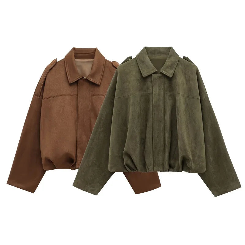 Blouson aviateur effet suède Flora