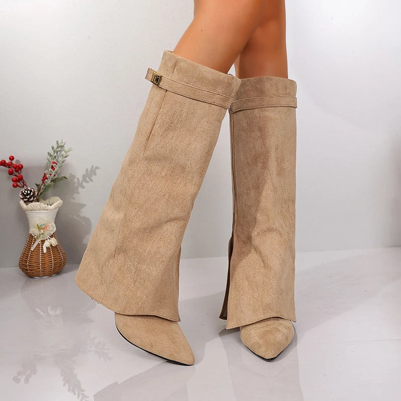 Bottes hautes à bout pointu Andréa