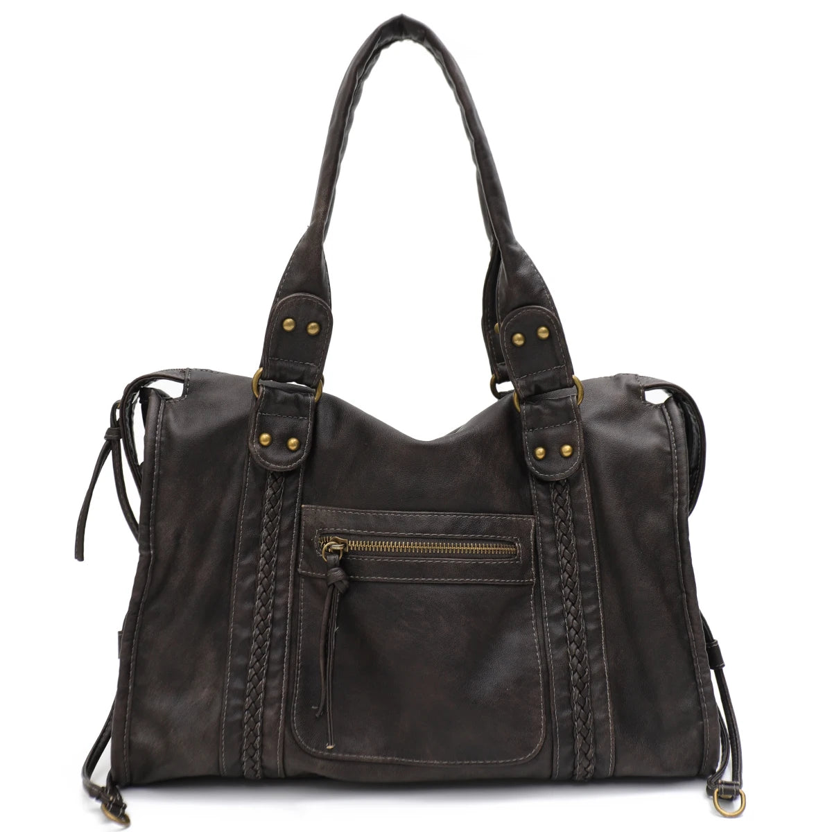 Grand sac vintage effet cuir délavé Annabelle
