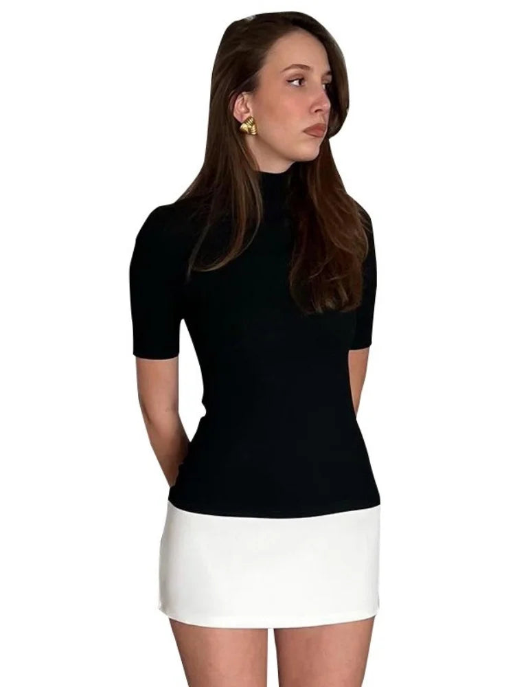 Minivestido bicolor Olympe