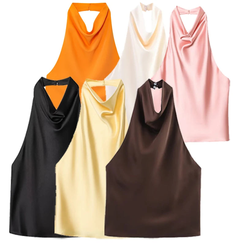 Haut corset en satin dos nu Hortense