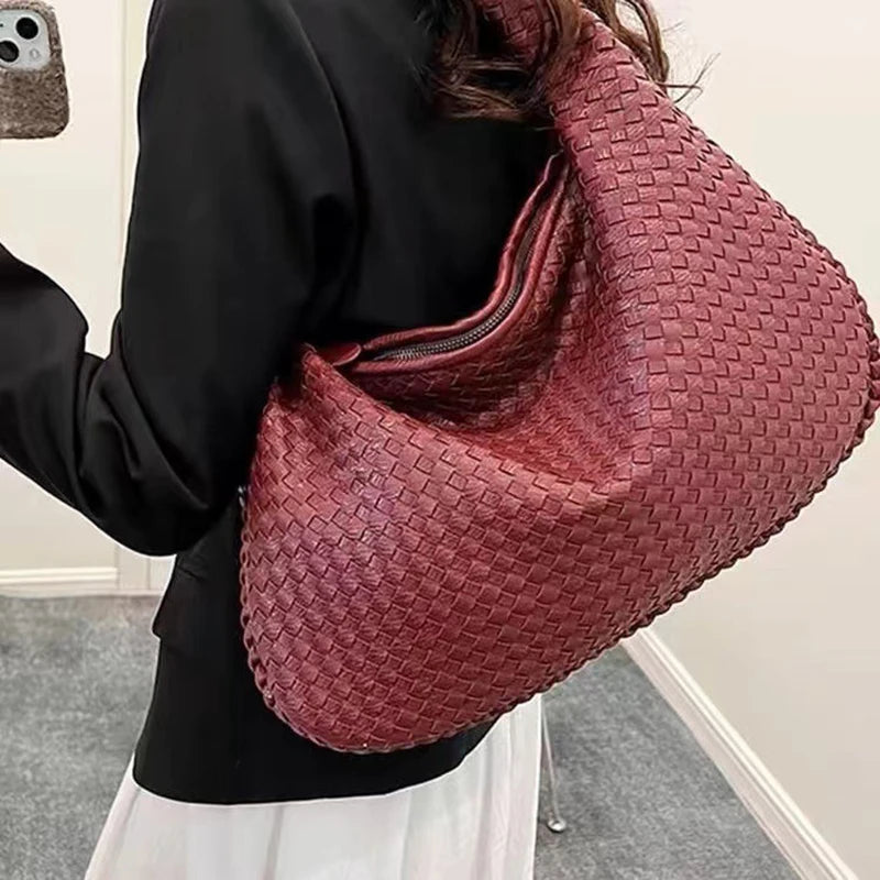 Grand sac hobo tressé Gabrielle