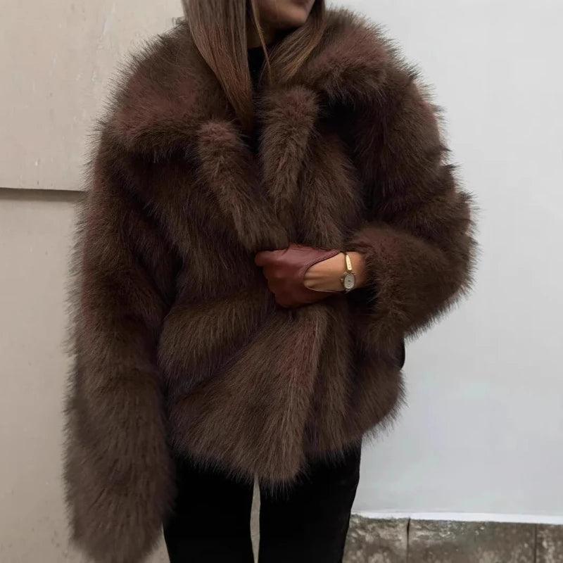 Veste en fausse fourrure effet renard Félicie