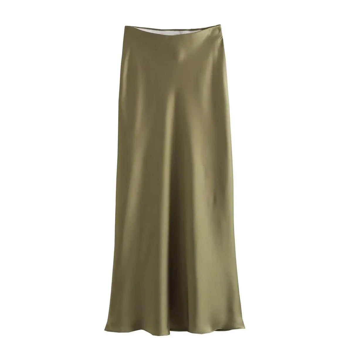 Jupe mi-longue en satin Nicolette