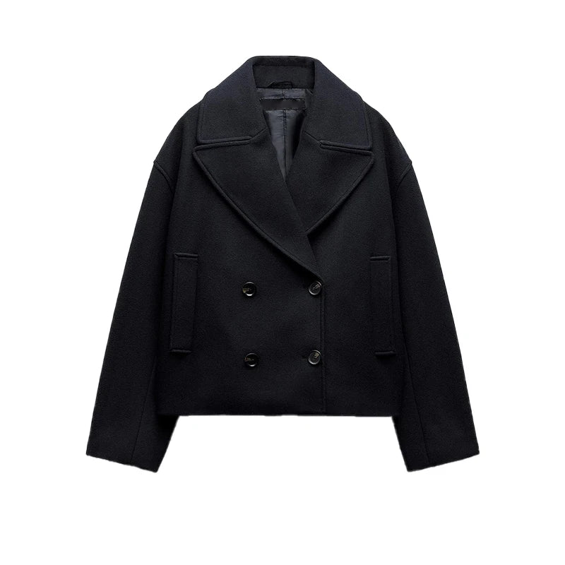 Manteau court à double boutonnage Victoria