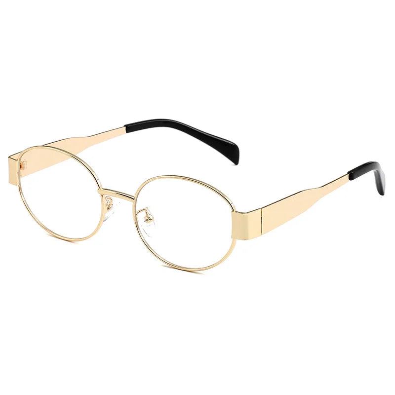 Lunettes de soleil rondes en métal Irène