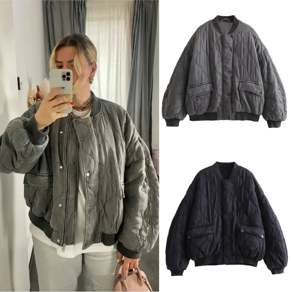 Blouson matelassé délavé Suzanne