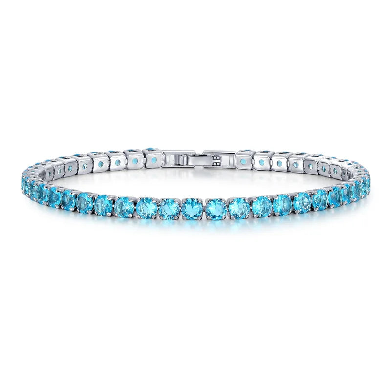 Bracelet tennis doré à zircons Sylvie