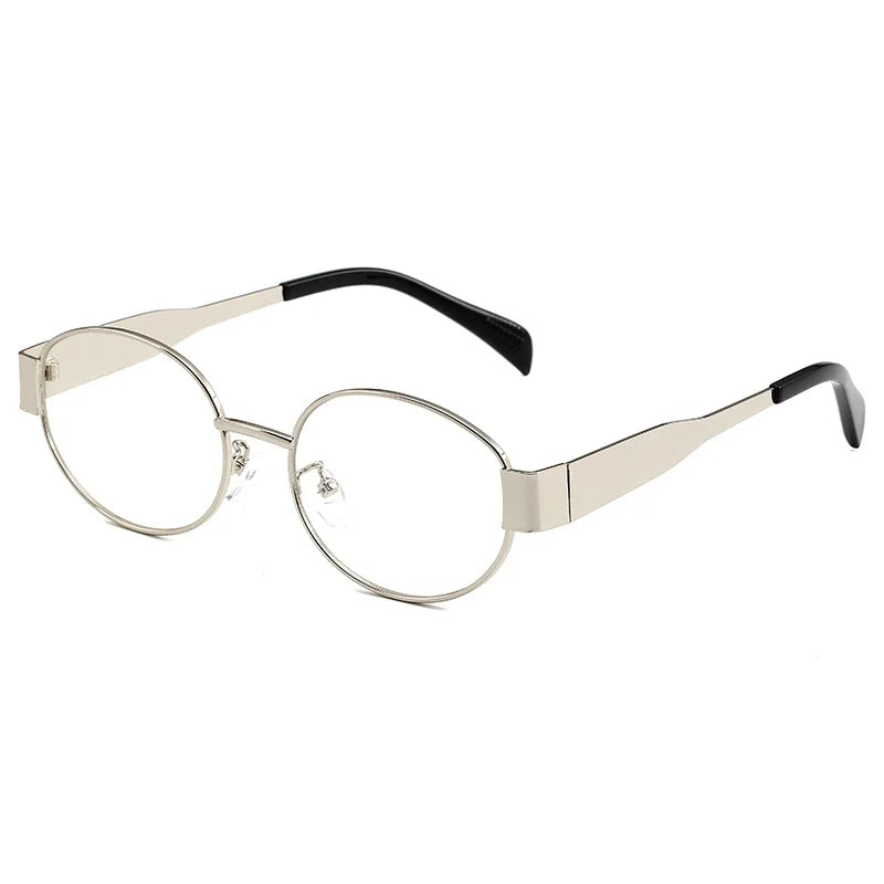 Lunettes de soleil rondes en métal Irène
