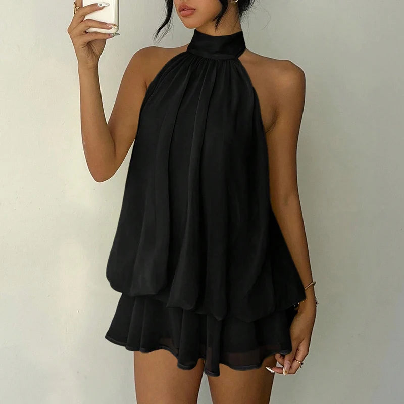 Robe courte licou à la française Mélissa