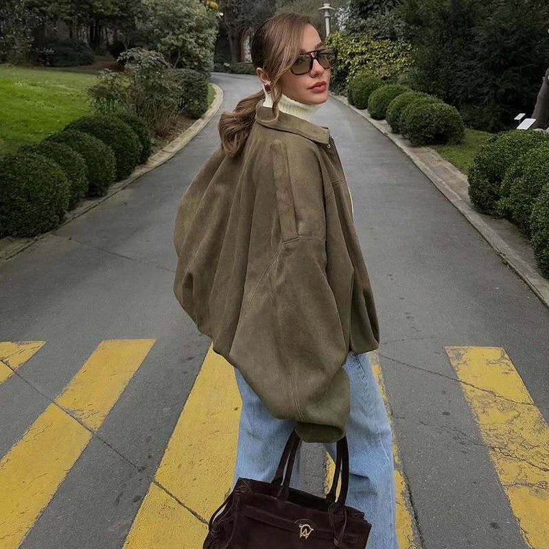 Blouson aviateur effet suède Flora