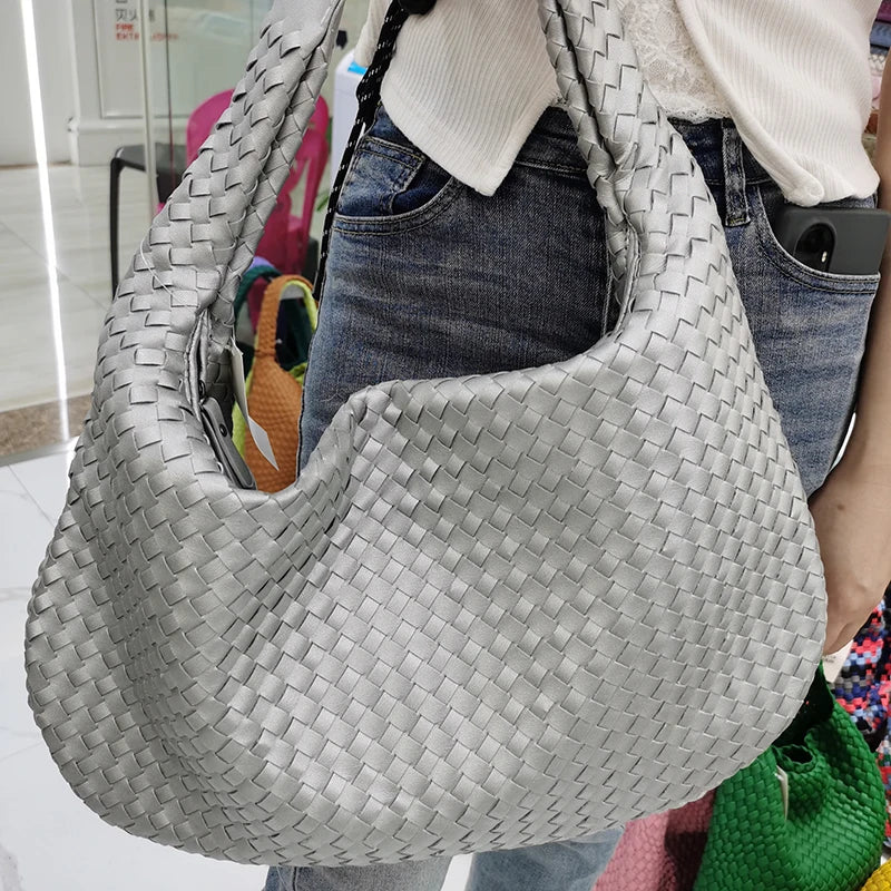 Grand sac hobo tressé Gabrielle