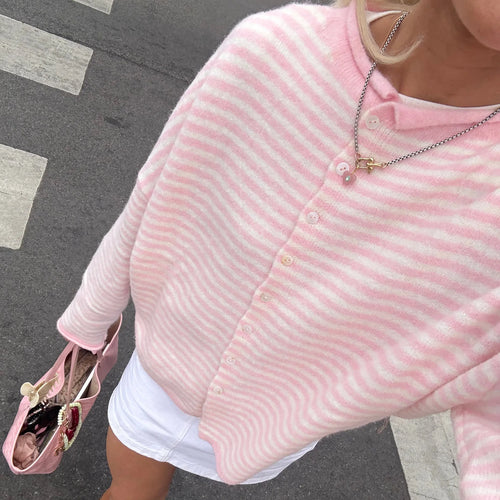 Cardigan rayé ample Sandrine